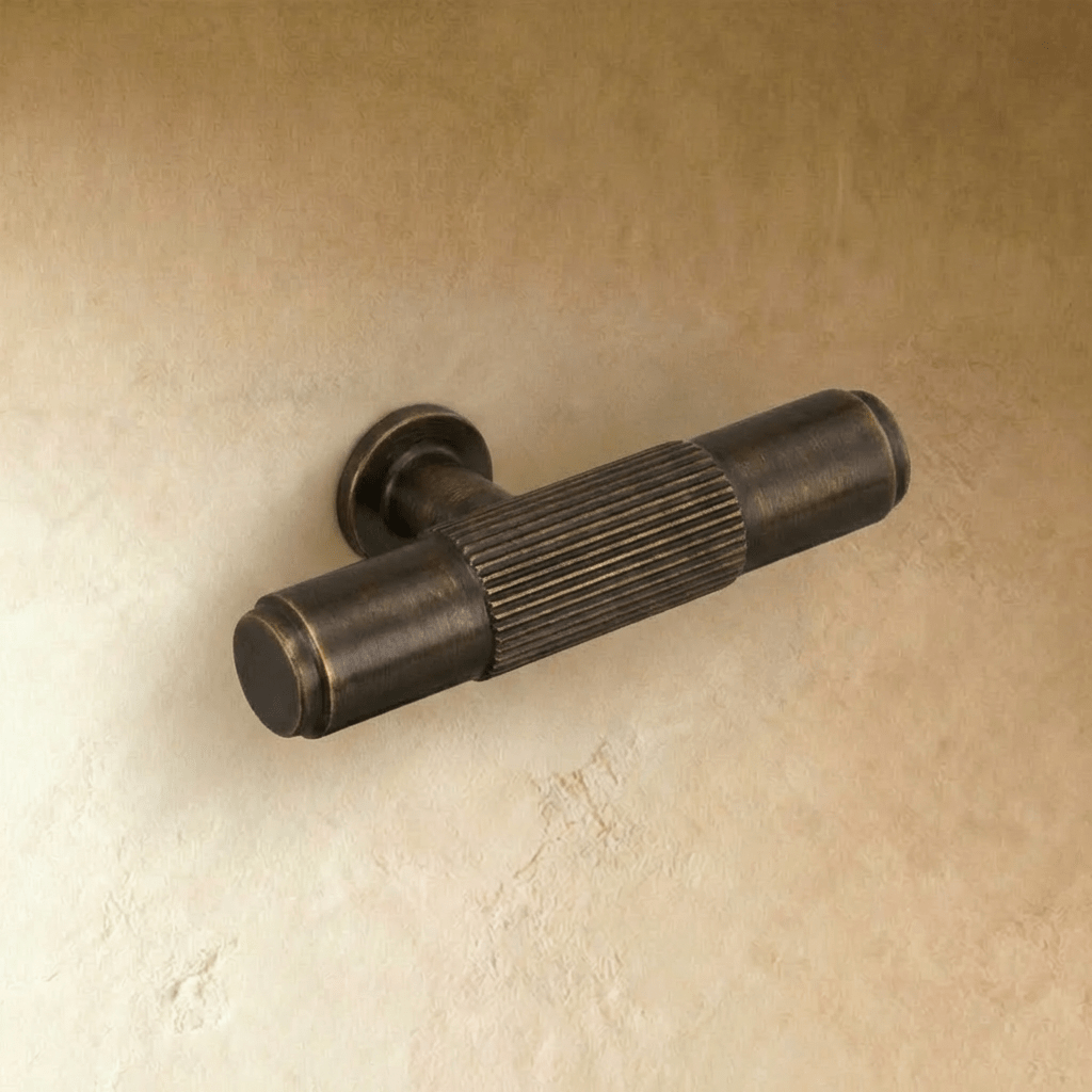 Ergonomic Cabinet Knobs & Drawer Pull Bars, Contemporary Kitchen & Wardrobe Hardware, Brass Bronze & Grey Tones, Set of 2, 0.7-12.6in