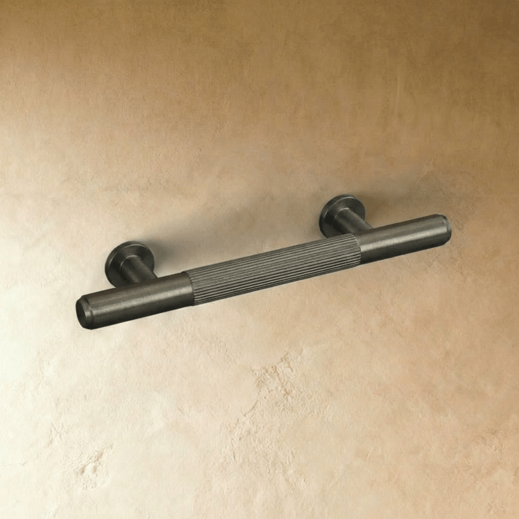 Ergonomic Cabinet Knobs & Drawer Pull Bars, Contemporary Kitchen & Wardrobe Hardware, Brass Bronze & Grey Tones, Set of 2, 0.7-12.6in