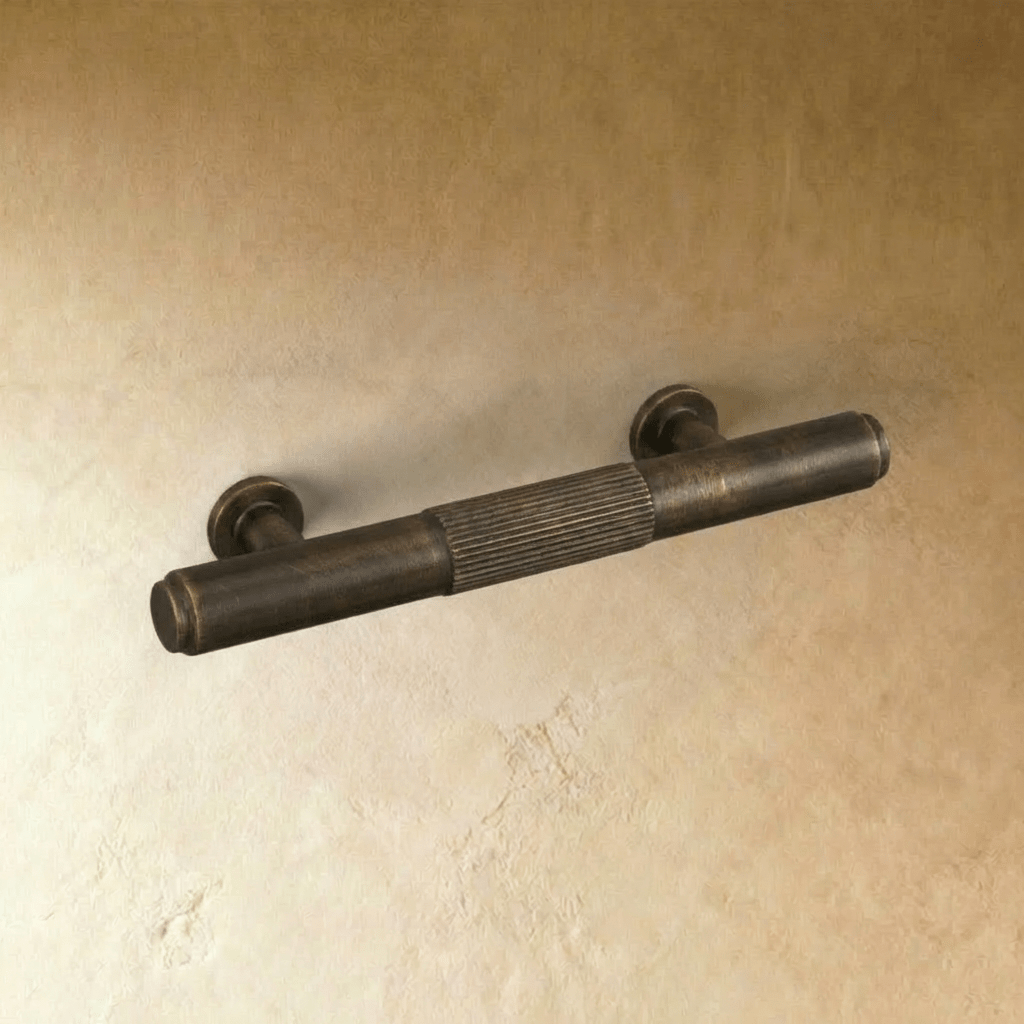 Ergonomic Cabinet Knobs & Drawer Pull Bars, Contemporary Kitchen & Wardrobe Hardware, Brass Bronze & Grey Tones, Set of 2, 0.7-12.6in
