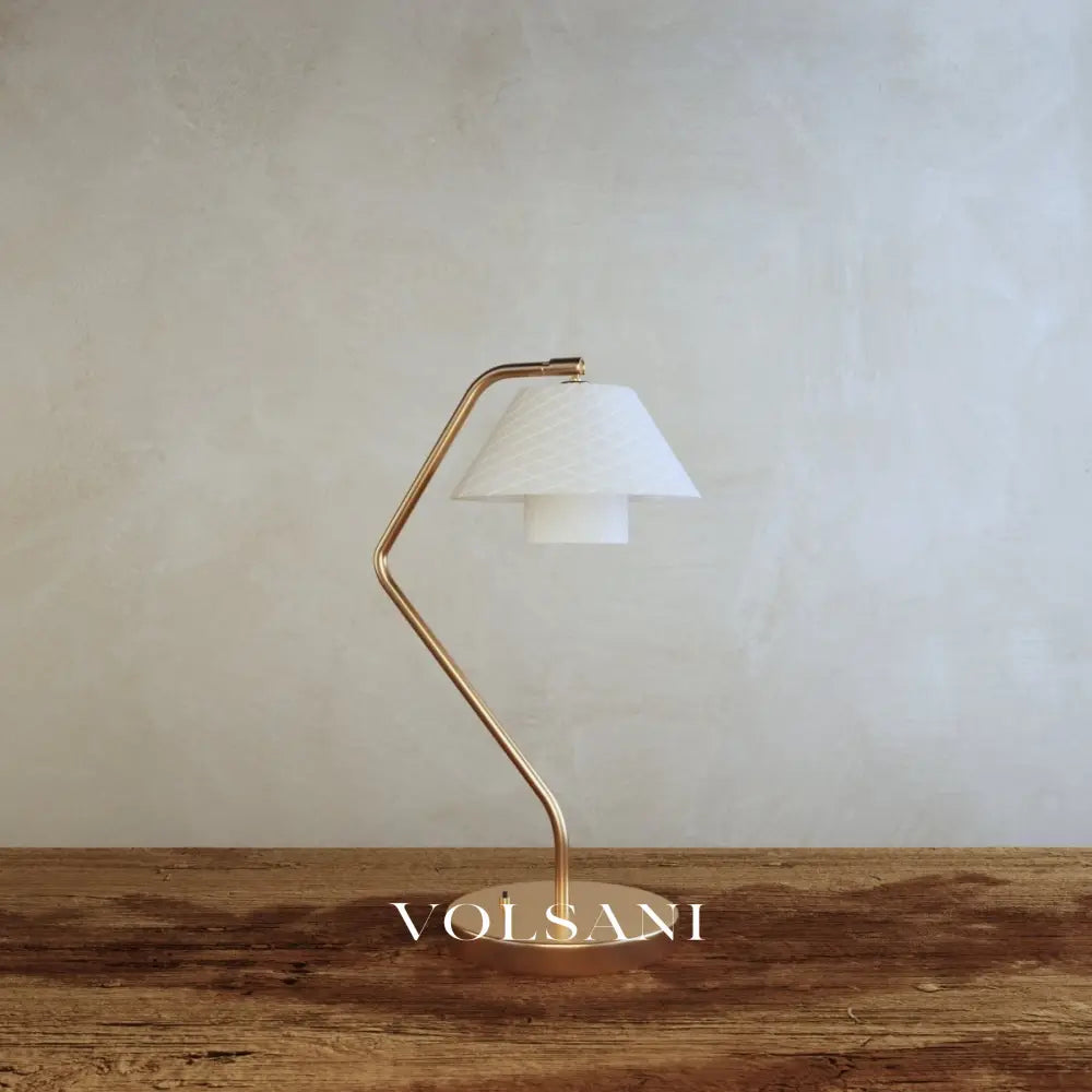 Ceramic Table Lamp with Copper Frame Quilted Shade Bedside & Desk Lamp Warm White LED Modern Sculptural 20in - Lighting