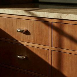 Curved Brass Drawer Pulls, Modern Kitchen & Dresser Cabinet Hardware, Polished Finish, Set of 2, 1.1-3.7in Hole Spacing