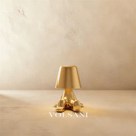 Cordless Table Lamp Rechargeable Battery Gold Figurine Night Light for Bedside Desk & Shelf Touch Dimmable Warm White 5