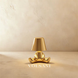 Cordless Table Lamp Rechargeable Battery Gold Figurine Night Light for Bedside Desk & Shelf Touch Dimmable Warm White 5
