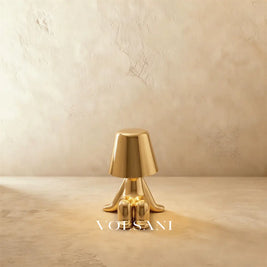 Cordless Table Lamp Rechargeable Battery Gold Figurine Night Light for Bedside Desk & Shelf Touch Dimmable Warm White 5