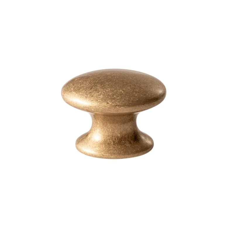 Solid Brass Cabinet Knobs, Vintage Kitchen & Wardrobe Hardware, Grecian-Inspired Texture, Set of 2 in Brass & Bronze, 1.3-1.7in