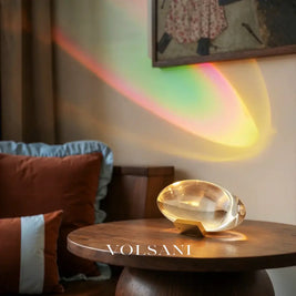 Crystal Table Lamp with Chrome Base Egg Shaped LED Bedside Night Light for Bedroom & Living Room US Plug 6in