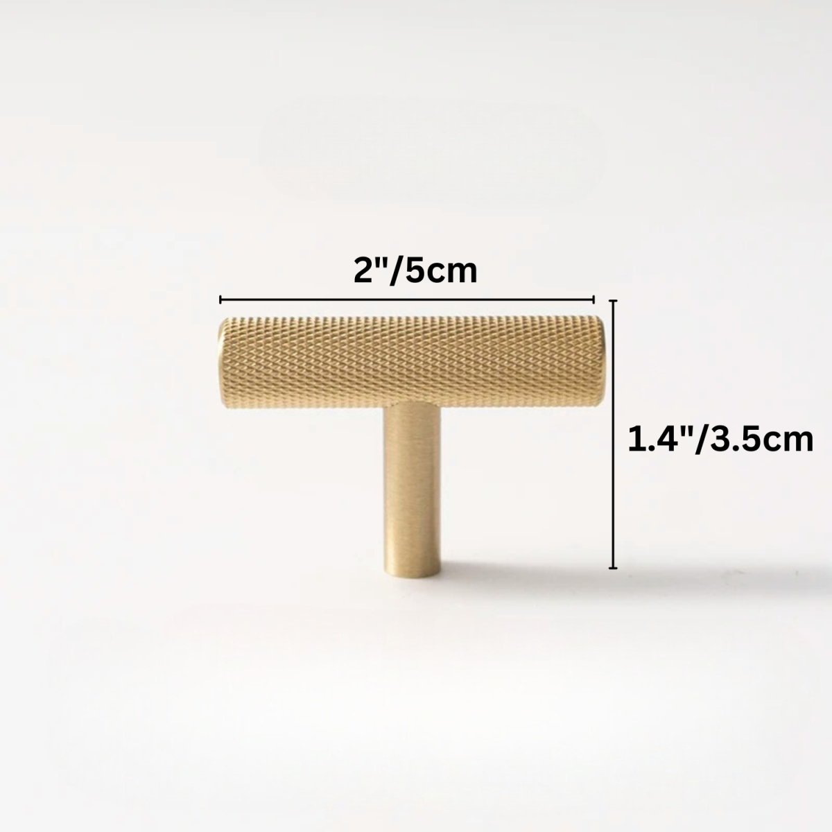 Cross-Knurled Brass Cabinet Knobs & Drawer Pulls, Modern Wardrobe & Kitchen Hardware, Three Finishes, Set of 2, 2-10in