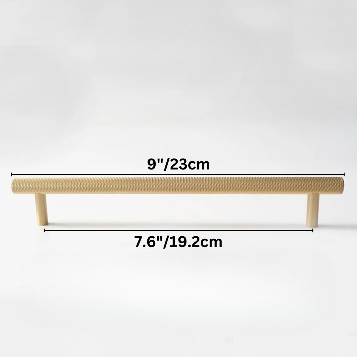 Cross-Knurled Brass Cabinet Knobs & Drawer Pulls, Modern Wardrobe & Kitchen Hardware, Three Finishes, Set of 2, 2-10in