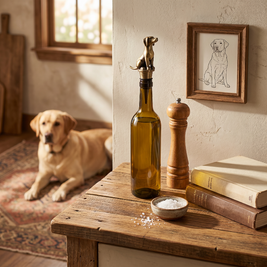 Wine Stopper, Dog Bottle Stopper, Dachshund or Labrador, Silver or Bronze