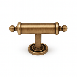 Brushed Brass Cabinet Knobs & Drawer Pulls, Classic Kitchen & Wardrobe Hardware, Decorative End Caps, Set of 2 Pieces, 2.4-12.6in