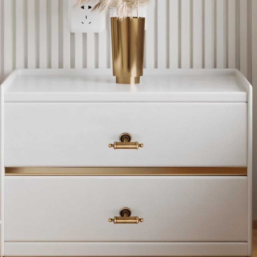 Brushed Brass Cabinet Knobs & Drawer Pulls, Classic Kitchen & Wardrobe Hardware, Decorative End Caps, Set of 2 Pieces, 2.4-12.6in