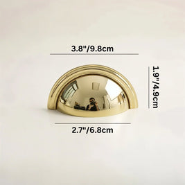 Gold-Tone Cabinet Knobs & Pull Bars, Modern Kitchen & Wardrobe Hardware, Two Designs, Set of 2, 1.2-2.7in
