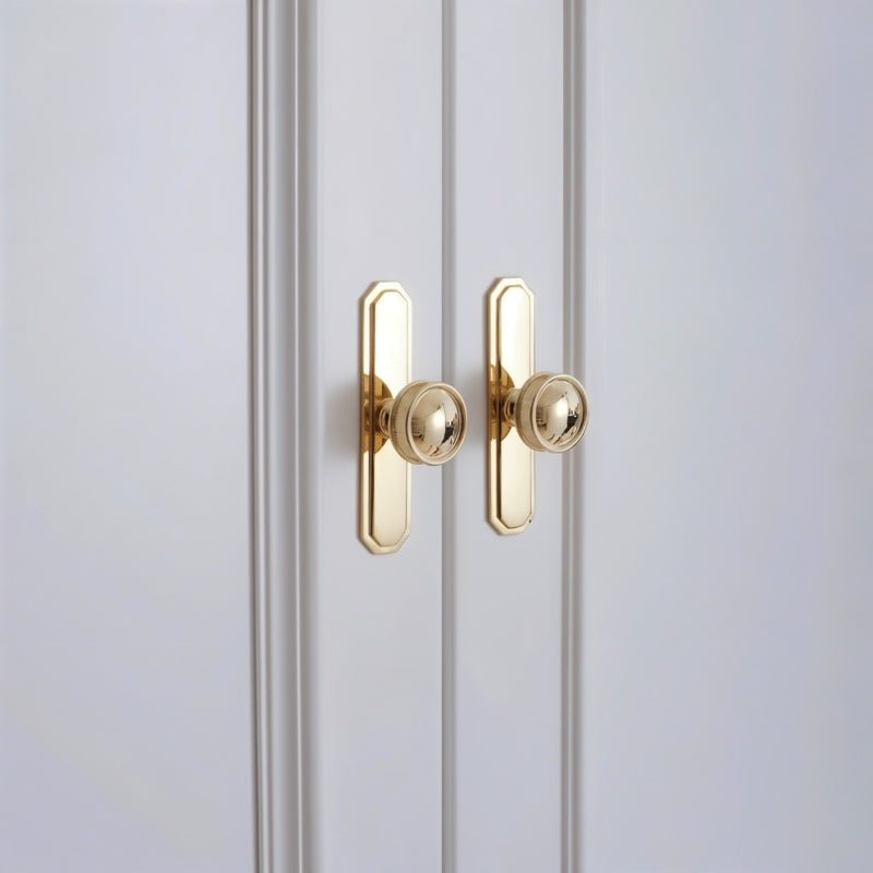 Gold-Tone Cabinet Knobs & Pull Bars, Modern Kitchen & Wardrobe Hardware, Two Designs, Set of 2, 1.2-2.7in