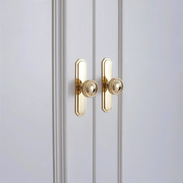 Gold-Tone Cabinet Knobs & Pull Bars, Modern Kitchen & Wardrobe Hardware, Two Designs, Set of 2, 1.2-2.7in