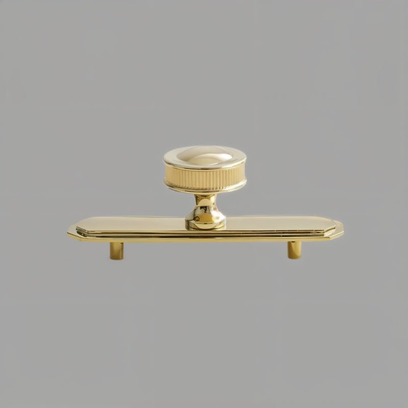 Gold-Tone Cabinet Knobs & Pull Bars, Modern Kitchen & Wardrobe Hardware, Two Designs, Set of 2, 1.2-2.7in