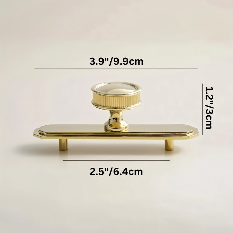 Gold-Tone Cabinet Knobs & Pull Bars, Modern Kitchen & Wardrobe Hardware, Two Designs, Set of 2, 1.2-2.7in