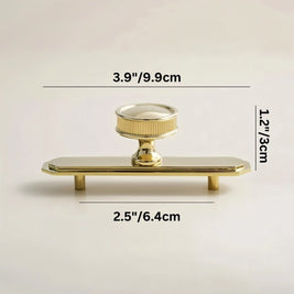 Gold-Tone Cabinet Knobs & Pull Bars, Modern Kitchen & Wardrobe Hardware, Two Designs, Set of 2, 1.2-2.7in