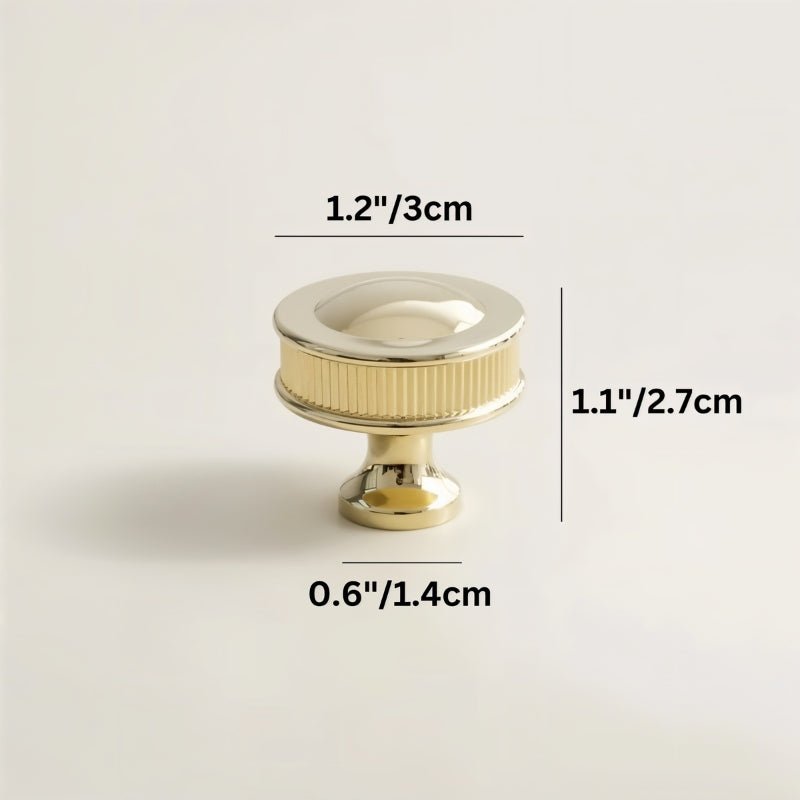Gold-Tone Cabinet Knobs & Pull Bars, Modern Kitchen & Wardrobe Hardware, Two Designs, Set of 2, 1.2-2.7in
