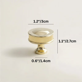 Gold-Tone Cabinet Knobs & Pull Bars, Modern Kitchen & Wardrobe Hardware, Two Designs, Set of 2, 1.2-2.7in