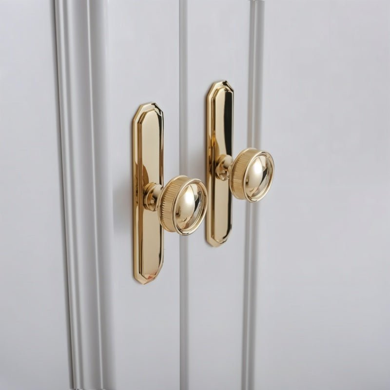 Gold-Tone Cabinet Knobs & Pull Bars, Modern Kitchen & Wardrobe Hardware, Two Designs, Set of 2, 1.2-2.7in