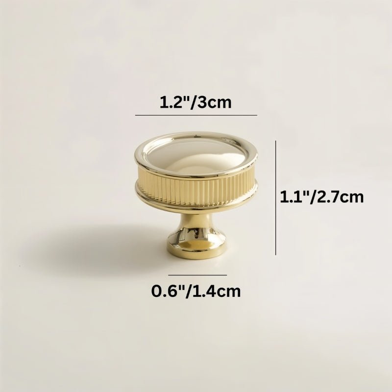 Gold-Tone Cabinet Knobs & Pull Bars, Modern Kitchen & Wardrobe Hardware, Two Designs, Set of 2, 1.2-2.7in