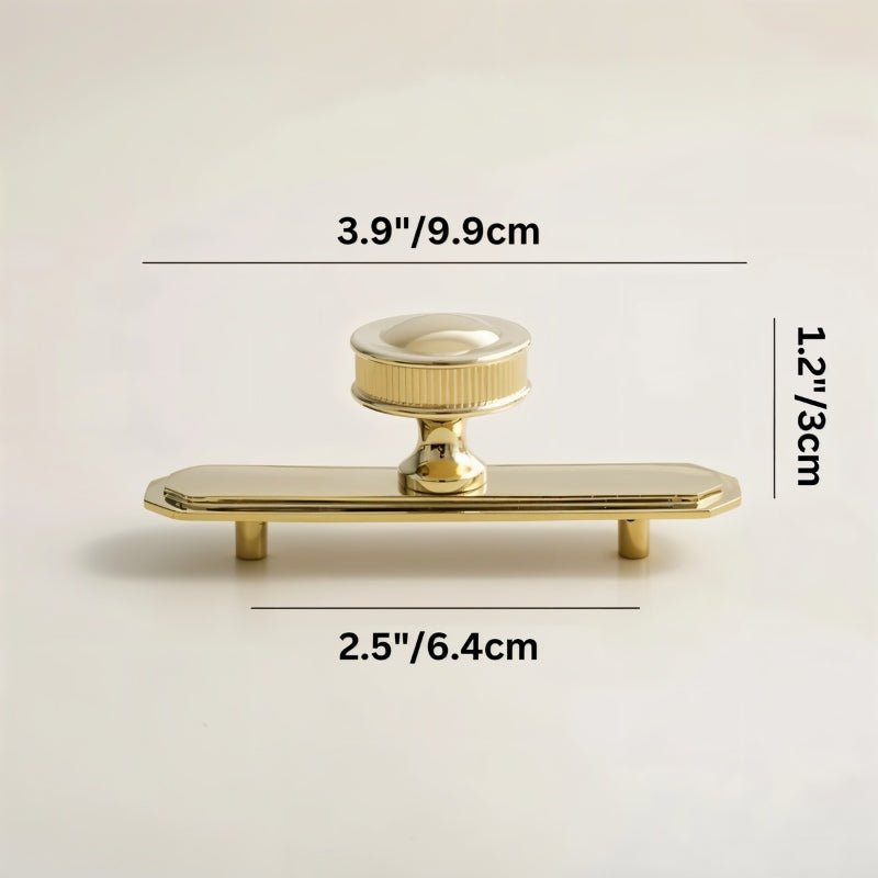 Gold-Tone Cabinet Knobs & Pull Bars, Modern Kitchen & Wardrobe Hardware, Two Designs, Set of 2, 1.2-2.7in