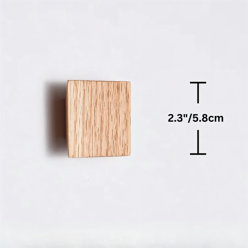 Natural Wood Cabinet Knobs & Drawer Pulls, Modern Kitchen & Dresser Hardware, Semicircle Shape, Set of 2, 1.4-9.8in