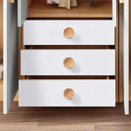Natural Wood Cabinet Knobs & Drawer Pulls, Modern Kitchen & Dresser Hardware, Semicircle Shape, Set of 2, 1.4-9.8in