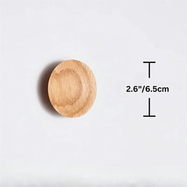 Natural Wood Cabinet Knobs & Drawer Pulls, Modern Kitchen & Dresser Hardware, Semicircle Shape, Set of 2, 1.4-9.8in