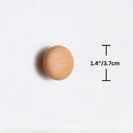 Natural Wood Cabinet Knobs & Drawer Pulls, Modern Kitchen & Dresser Hardware, Semicircle Shape, Set of 2, 1.4-9.8in