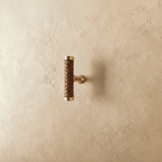 Braided Leather Cabinet Knobs & Drawer Pulls, Kitchen & Dresser, 2.1-12.5in
