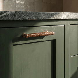 Braided Leather Cabinet Knobs & Drawer Pulls, Modern Kitchen & Wardrobe Hardware, Black Gold & Khaki Tones, Set of 2, 2.1-12.5in
