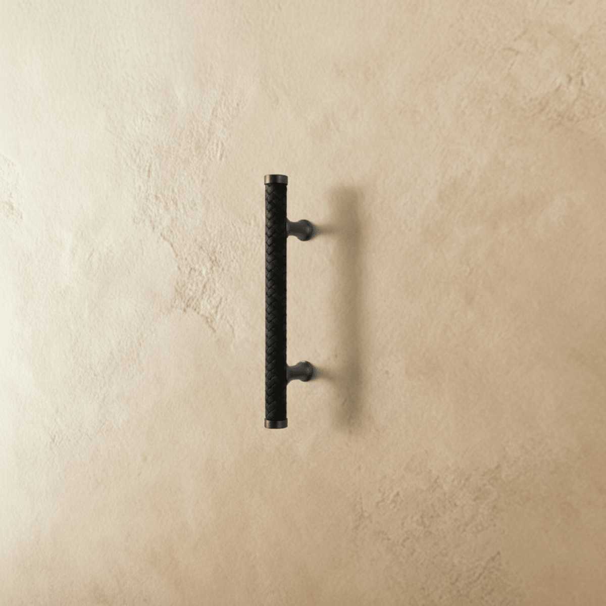 Braided Leather Cabinet Knobs & Drawer Pulls, Modern Kitchen & Wardrobe Hardware, Black Gold & Khaki Tones, Set of 2, 2.1-12.5in