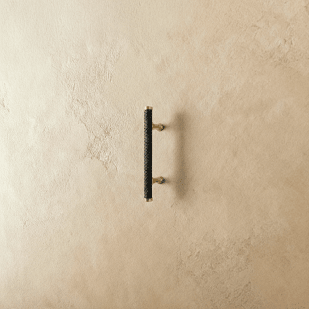 Braided Leather Cabinet Knobs & Drawer Pulls, Modern Kitchen & Wardrobe Hardware, Black Gold & Khaki Tones, Set of 2, 2.1-12.5in