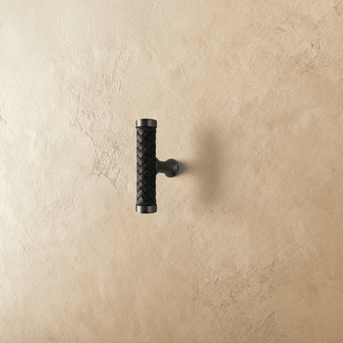Braided Leather Cabinet Knobs & Drawer Pulls, Modern Kitchen & Wardrobe Hardware, Black Gold & Khaki Tones, Set of 2, 2.1-12.5in