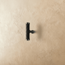 Braided Leather Cabinet Knobs & Drawer Pulls, Modern Kitchen & Wardrobe Hardware, Black Gold & Khaki Tones, Set of 2, 2.1-12.5in