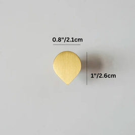 Solid Brass Cabinet Knobs & Drawer Pulls, Modern Dresser & Wardrobe Hardware, Golden Brass Tone, Set of 2 Left & Right, 0.8-8.8in