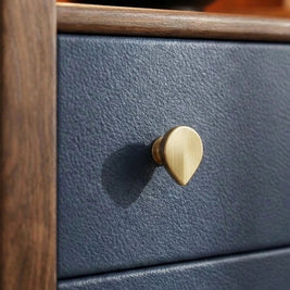 Solid Brass Cabinet Knobs & Drawer Pulls, Modern Dresser & Wardrobe Hardware, Golden Brass Tone, Set of 2 Left & Right, 0.8-8.8in