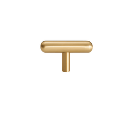 Brushed Brass Cabinet Knobs & Drawer Pull Bars, Modern Kitchen & Bedroom Hardware, Rounded Edges, Set of 2 Pieces, 0.9-8.8in