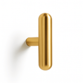 Brushed Brass Cabinet Knobs & Drawer Pull Bars, Modern Kitchen & Bedroom Hardware, Rounded Edges, Set of 2 Pieces, 0.9-8.8in