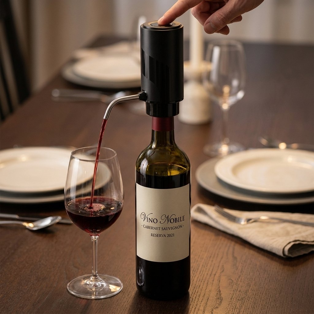 Electric Wine Aerator & Dispenser, Rechargeable Wine Pourer Pump, 4.7in