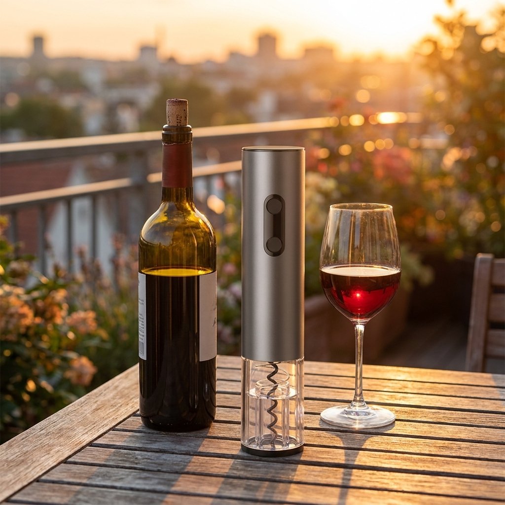 Electric Wine Opener, Automatic Corkscrew & Foil Cutter, 1 or 5 Piece Set