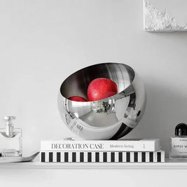 Stainless Steel Fruit Bowl, Modern Kitchen Counter Bowl, 3 Sizes, 5.3-8.3in