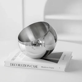 Stainless Steel Fruit Bowl, Modern Kitchen Counter Bowl, 3 Sizes, 5.3-8.3in