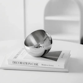 Stainless Steel Fruit Bowl, Modern Kitchen Counter Bowl, 3 Sizes, 5.3-8.3in