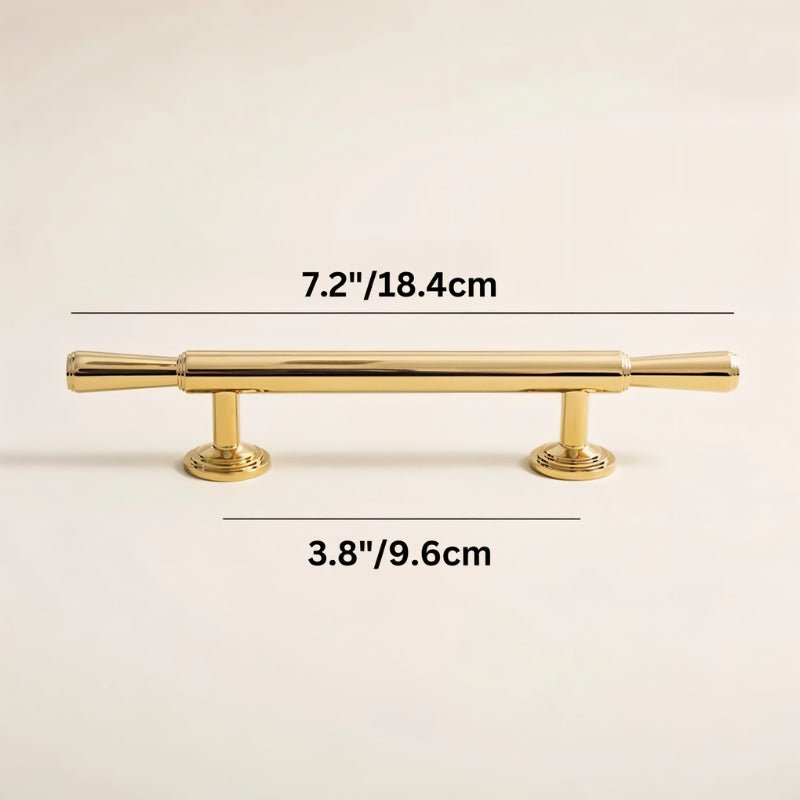Knob & T-Bar Cabinet Pulls, Modern Kitchen & Dresser Hardware, Gold-Tone Finish, Set of 2 in 6 Sizes, 1.2-8.8in