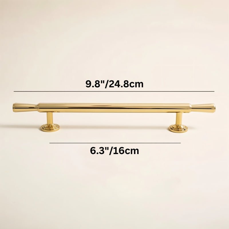 Knob & T-Bar Cabinet Pulls, Modern Kitchen & Dresser Hardware, Gold-Tone Finish, Set of 2 in 6 Sizes, 1.2-8.8in