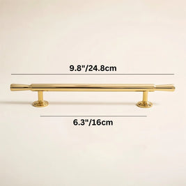 Knob & T-Bar Cabinet Pulls, Modern Kitchen & Dresser Hardware, Gold-Tone Finish, Set of 2 in 6 Sizes, 1.2-8.8in