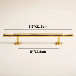 Knob & T-Bar Cabinet Pulls, Modern Kitchen & Dresser Hardware, Gold-Tone Finish, Set of 2 in 6 Sizes, 1.2-8.8in