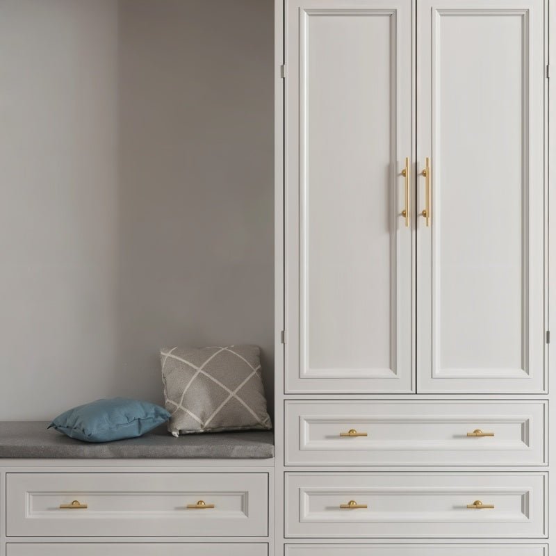 Knob & T-Bar Cabinet Pulls, Modern Kitchen & Dresser Hardware, Gold-Tone Finish, Set of 2 in 6 Sizes, 1.2-8.8in